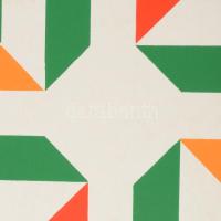Rákóczy Gizella (1947-2015): Geometrikus kompozíció (cím nélkül), 1982. Szitanyomat, papír. Jelzett....