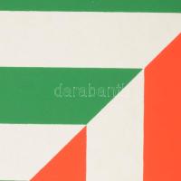 Rákóczy Gizella (1947-2015): Geometrikus kompozíció (cím nélkül), 1982. Szitanyomat, papír. Jelzett....