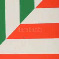 Rákóczy Gizella (1947-2015): Geometrikus kompozíció (cím nélkül), 1982. Szitanyomat, papír. Jelzett....