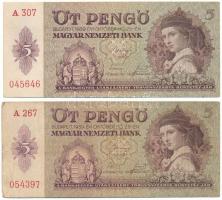 1939. 5P (2x) T:F egyik szép papír Adamo P6