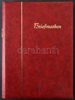 30 fehér lapos A4-es berakó, piros borítóval Briefmarken arany felirattal