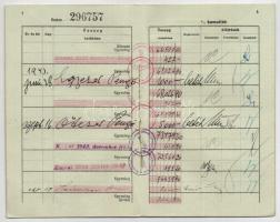 ~1914-1945. 3db klf takarékbetétkönyv, közte "Magyar-Olasz Bank Részvénytársaság", "M...