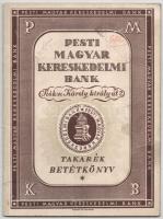 5db betétkönyv és váltókölcsön könyv, közte 1946. "Pesti Magyar Kereskedelmi Bank" takarék betétkönyve, bélyegzéssel, részben kitöltve.