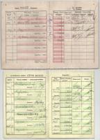 5db betétkönyv és váltókölcsön könyv, közte 1946. "Pesti Magyar Kereskedelmi Bank" takarék...