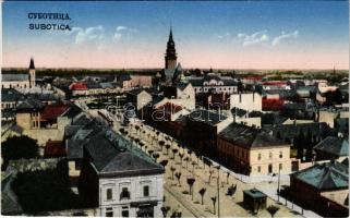 1941 Szabadka, Subotica; látkép / general view + "1941 Szabadka visszatért" So. Stpl (vágott / cut)