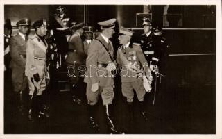 Adolf Hitler arriving at the railway station of Rome photo So. Stpl