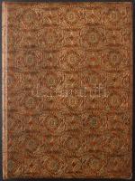 10 vastag fekete lapos A4-es berakó, arany-barna mintás borítóval