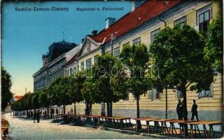 Zimony, Semlin, Zemun; Magistrat u. Polizciamt. Verlag D. M. Levy / court, police (EK)