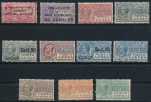 Olaszország 1917-1928 Légiposta 11 klf érték (Mi EUR 384.-) (néhány bélyeg enyhén rozsdás / stain on a few stamps)
