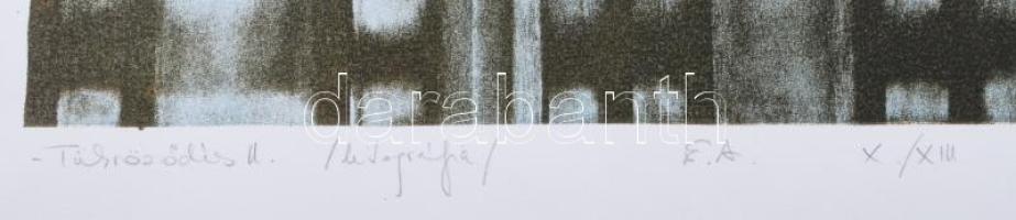 Formanek Barbara (1976-): Tükröződés II., 2001. Litográfia, papír, jelzett, művészpéldány E.A. X./XI...