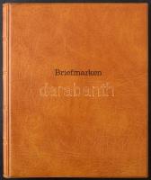 16 fehér lapos A4-es berakó, sárgásbarna borítóval, Briefmarken felirattal