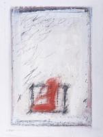 Gamenczy Margit (1937-2009): Cím nélkül, 1983. Vegyes technika, papír, jelzett, 50x39,5 cm