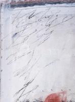 Gamenczy Margit (1937-2009): Cím nélkül, 1983. Vegyes technika, papír, jelzett, 50x39,5 cm