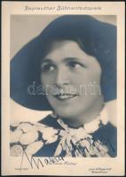 Maria Müller (1898-1958) cseh-osztrák operaénekes (szoprán) aláírt fotólapja, 15x10,5 cm / Signed ph...