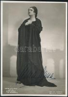 Gina Cigna (1900-2001) francia-olasz operaénekes (drámai szoprán) aláírt fotója, 15x10,5 cm / Signed...