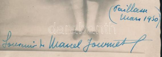 Marcel Journet (1868-1933) francia operaénekes (basszus) autográf aláírása egy szerepében őt ábrázoló fotón, 18x13 cm / Autograph signed photo of Marcel Journet (1868-1933) French operatic bass