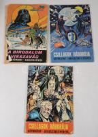 1982 Csillagok háborúja képregények (1-2. rész). Képregényfüzet. Korcsmáros Pál rajzaival. Bp., Ifjúsági Lapkiadó Vállalat, 32 p. Kiadói tűzött papírkötés, jó állapotban + A birodalom visszavág. Hiányzó hátsó borítóval.