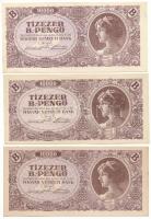 1946. 10.000BP (3x) T:VF-F szép papír Adamo P35