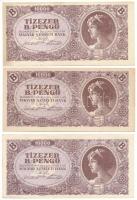 1946. 10.000BP (3x) T:VF-F szép papír Adamo P35