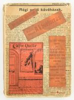 Balla Vilmos: A kávéforrás. Régi pesti kávéházak legendái. Multszázadbeli lokáltulajdonosok, törzsvendégek és egyéb hires alakok a márványasztalok körül. Nevezetes históriák a ködbesülyedt időkből. Elfelejtett pesti furcsaságok; eltűnt furcsa pestiek. Bp., 1927, Légrády, 240 p. Első kiadás. Szövegközti és egészoldalas fekete-fehér képekkel, hirdetésekkel. Kiadói papírkötés, a hátsó borítón dombornyomott Franck kávé-reklámmal, sérült borítóval, tulajdonosi névbejegyzéssel, szárazbélyegzőkkel.