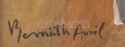 Bernáth Aurél jelzéssel: Festőnövendékek. Akvarell, ceruza, papír. 29,5×22,5 cm. Üvegezett keretben