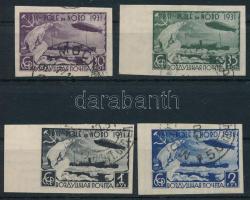 Szovjetunió 1931 Zeppelin sarki útja vágott Mi 402-405 (Mi EUR 120.-)