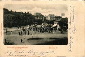 1901 Nyíregyháza, Városház tér, Friedmann Sándor üzlete. Levelezőlap kiadóhivatal (EB)