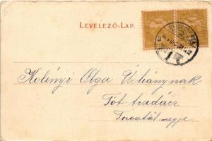 1901 Nyíregyháza, Városház tér, Friedmann Sándor üzlete. Levelezőlap kiadóhivatal (EB)