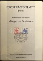 NSZK 40 db Ersttagsblatt az 1979-1981 közötti időszakból, közepes gyűrűs mappában