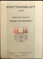 NSZK 40 db Ersttagsblatt az 1979-1981 közötti időszakból, közepes gyűrűs mappában