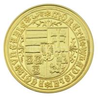 DN "Magyar aranypénzek utánveretben - II. Ulászló guldiner" aranyozott Ag emlékérem tanúsí...