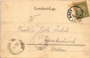 1905 Bóly, Németbóly; Herceg Montenuovo féle kastély, templom, Szentháromság és Erzsébet tér (EK)