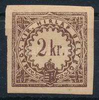 1868 Hírlapilleték bélyeg 2kr barna (12.000)