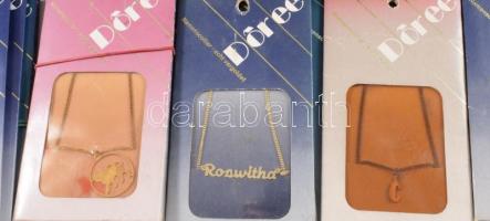 150 darab aranyozott nyaklánc tartóban