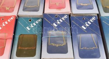 150 darab aranyozott nyaklánc tartóban