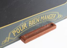 Cafe Tour krétával írható reklámtábla, óra résszel, 45x30 cm