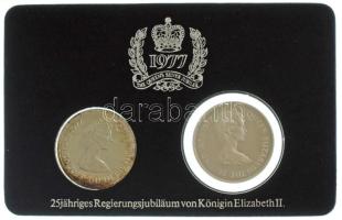 Mauritius 1977. 25R (2xklf) Ag és Cu-Ni "II. Erzsébet / Ezüst jubileum" egyik kapszulában,...