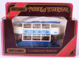 2 darab Matchbox Models of the Yesteryear, Y-15 Preston Tramcar, Y-8 1917 Yorshire Steam Wagon