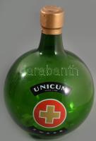 Nagyméretű bontatlan Unicum üveg reklámtárgy, kopással, m: 32 cm