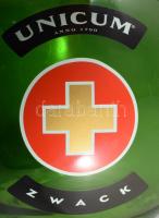Nagyméretű bontatlan Unicum üveg reklámtárgy, kopással, m: 32 cm