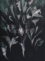 Kádár Katalin (1951-): Tűzijáték az ezredfordulón, 2000. Szitanyomat, papír, jelzett, számozott (10/21), 40×29 cm