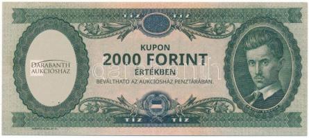2023. "Darabanth Aukciósház" 2000Ft értékű, sorszámozott "00015" kuponja T:UNC