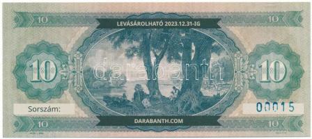 2023. "Darabanth Aukciósház" 2000Ft értékű, sorszámozott "00015" kuponja T:UNC