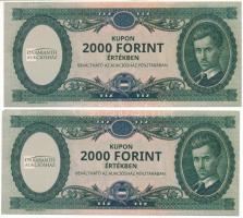 2023. "Darabanth Aukciósház" 2000Ft értékű, kuponja (2x) sorszámkövető "00138-00139" T:UNC