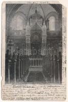 1903 Szolnok, Izraelita templom, zsinagóga, belső. Bakos István kiadása (b)