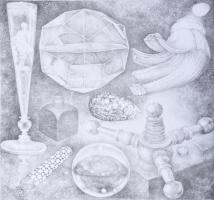 Zemlényi Csaba (1943-): Litho. Litográfia, papír, jelzett, számozott (17/66), 42x42 cm