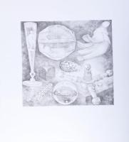 Zemlényi Csaba (1943-): Litho. Litográfia, papír, jelzett, számozott (17/66), 42x42 cm