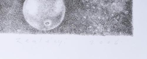 Zemlényi Csaba (1943-): Litho. Litográfia, papír, jelzett, számozott (17/66), 42x42 cm