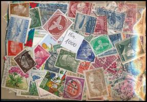 Min. 1.000 db Deutsches Reich és NSZK bélyeg, köztük blokkok, néhány küldemény is, ömlesztve zacskóban