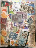 Min. 1.100 db vegyes külföldi bélyeg ömlesztve zacskóban